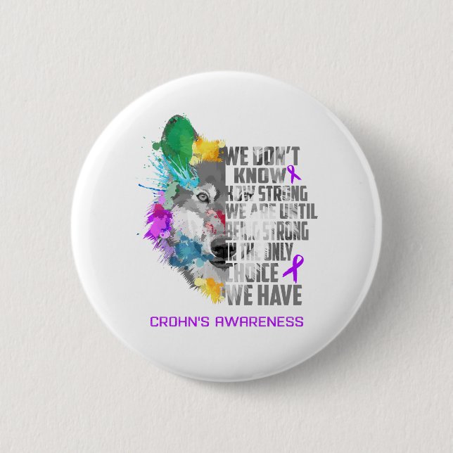 Crohns Geschenke zur Unterstützung der Sensibilisi Button (Vorderseite)