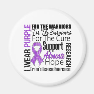 Crohns Krankheit trage ich lila Band Magnet