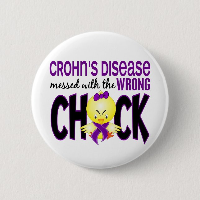Crohns Krankheit verwirrt mit dem falschen Küken Button (Vorderseite)