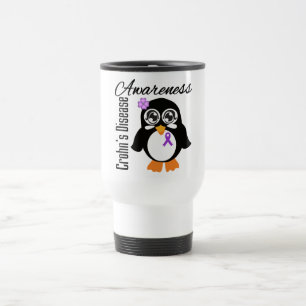 Crohns Krankheits-Bewusstseins-Pinguin Reisebecher