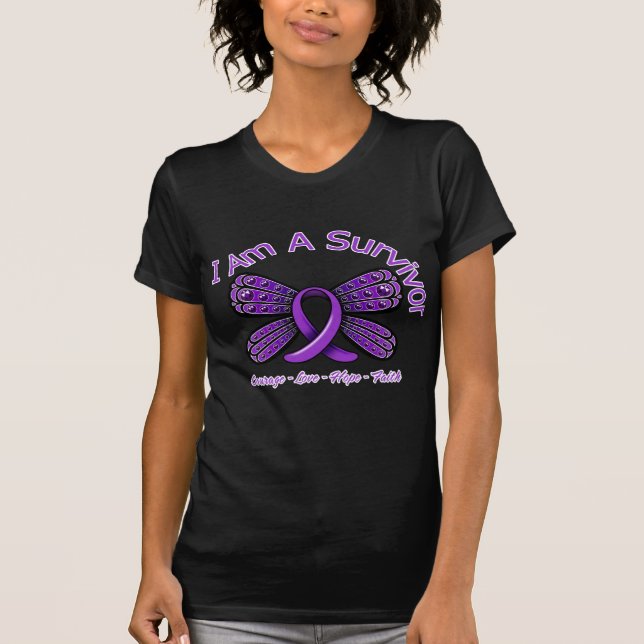 Crohns Krankheits-Schmetterling bin ich ein T-Shirt (Vorderseite)
