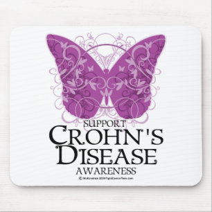 Crohns Krankheits-Schmetterling Mousepad