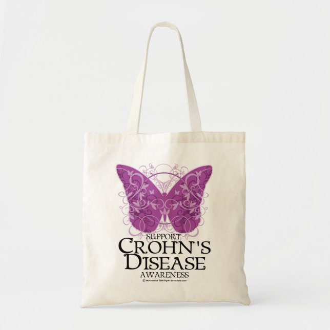 Crohns Krankheits-Schmetterling Tragetasche (Vorne)