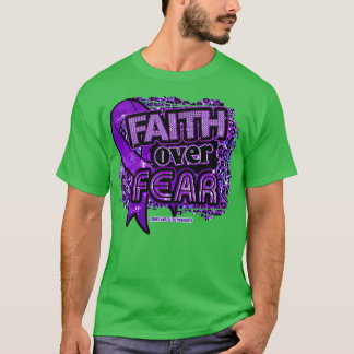 Crohns und Colitis Bewusstsein Ribbon Faith Over F T-Shirt
