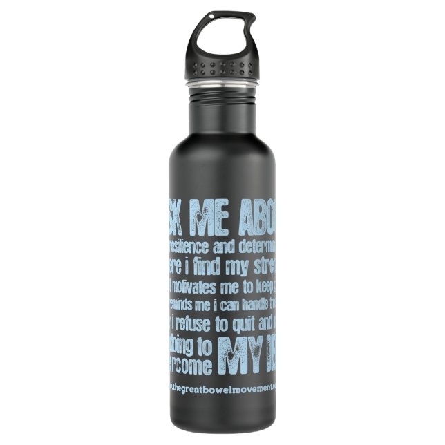 Crohns und Kolitis-Ermächtigung Trinkflasche (Vorderseite)