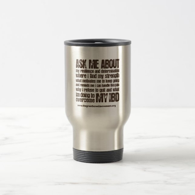 Crohns und Kolitis-Ermächtigungs-Reise-Tasse Reisebecher (Mittel)