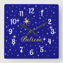 Croire à la magie de Noël horloge murale acrylique