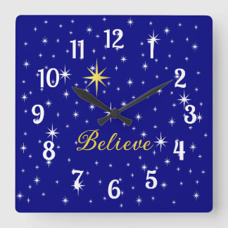 Croire à la magie de Noël horloge murale acrylique