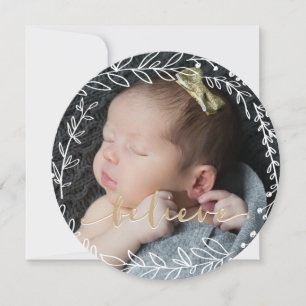 Croire - couronne / carte de noël