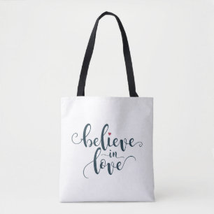 Croire en amour Valentine Calligraphie   Sac fourr