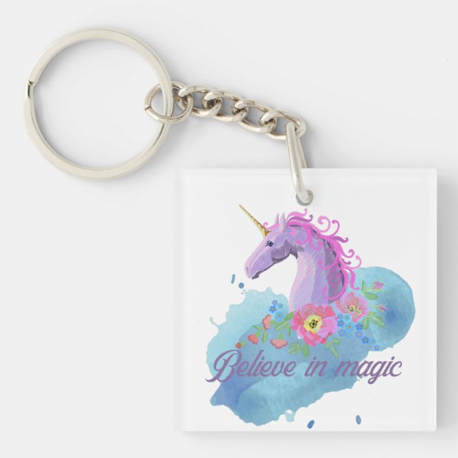 Croire en licorne florale magique (Devant)
