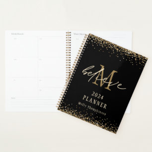 Croire Gold Parties scintillant 2024 Monogramme No