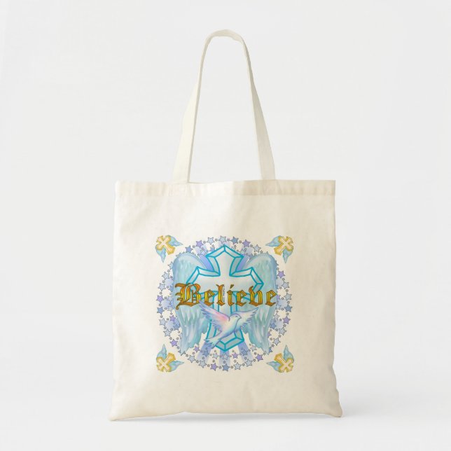 Croire le Sac fourre-tout Gold Christian Cross (Devant)