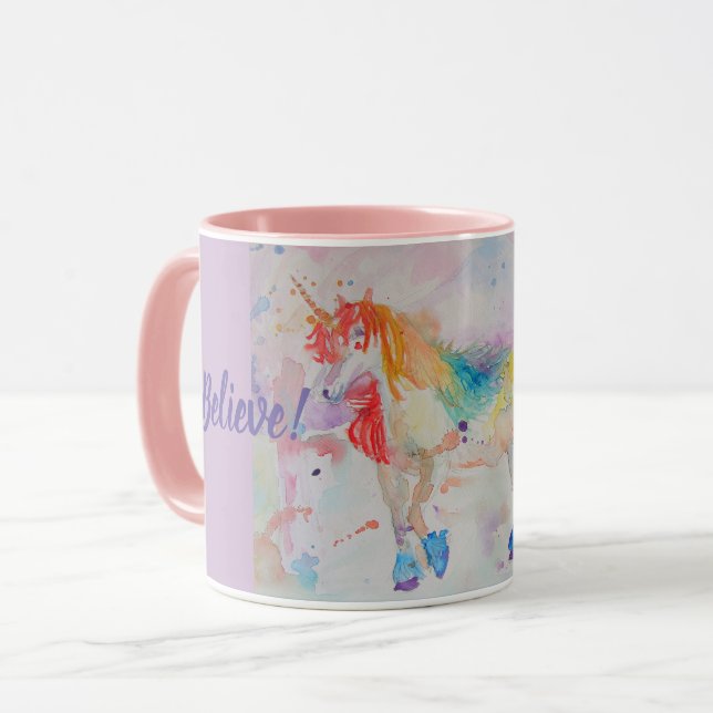 Croire Magical Rainbow Unicorns Mug (Devant gauche)