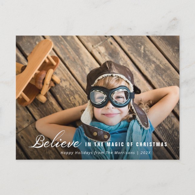 CROIRE | texte blanc superposer carte de noël (Devant)