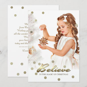 Crois à la magie de Noël. Carte photo