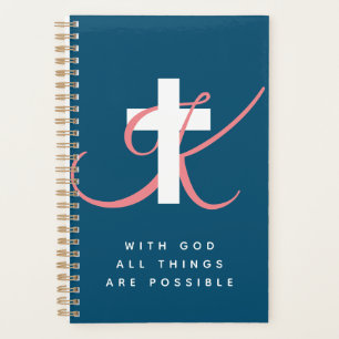 Croisement religieux personnalisé monogramme mari
