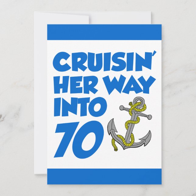 Croisière sur 70 Invitations (Devant)