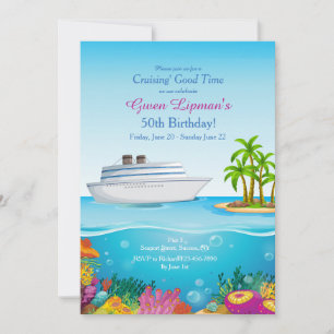 Croisière vers le paradis Invitation personnalisée