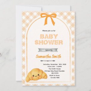 Croissant-Baby-Shower-Einladung Einladung