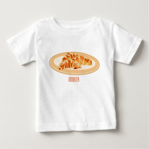 Croissant-Cartoon-Abbildung Baby T-shirt