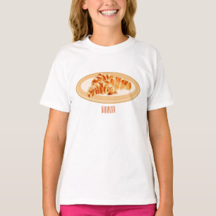 Croissant-Cartoon-Abbildung T-Shirt