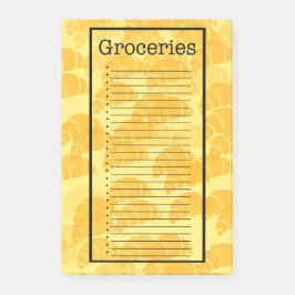 Croissant-Einkaufsliste Post-it Klebezettel