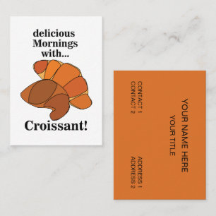 Croissant-Gebäck-Bäckerei Visitenkarte