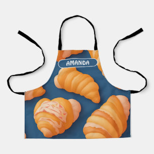 Croissant Geometric Personalisiertes Muster Schürze