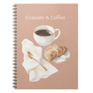 Croissant & Kaffee Notizblock