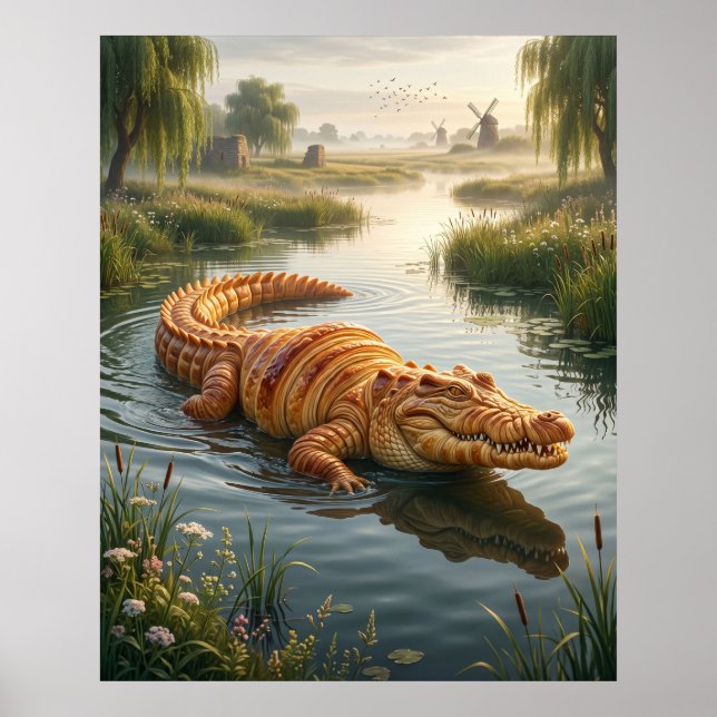 Croissant Krokodil Poster (Vorne)