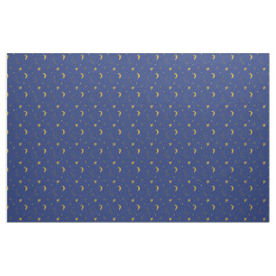 croissant lune et étoiles tissu motif