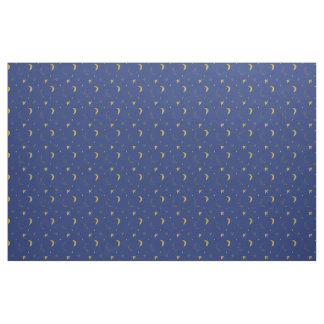 croissant lune et étoiles tissu motif