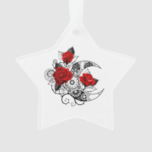 Croissant mécanique avec roses rouges