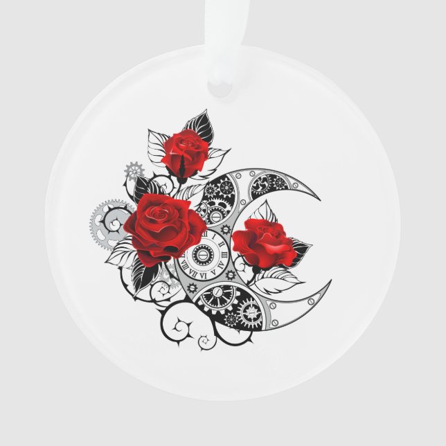 Croissant mécanique avec roses rouges (devant)