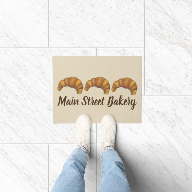 Croissant Pastry Shop Französisch Bäckerei Boulang Fußmatte (Indoor)