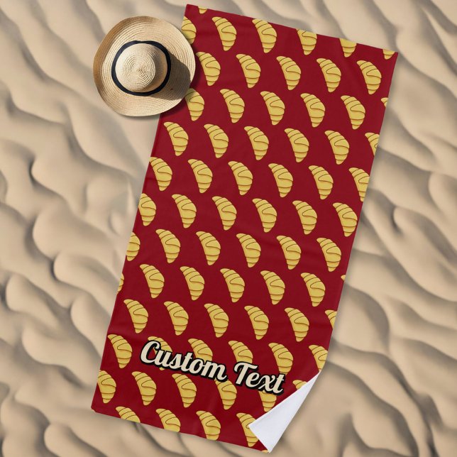 Croissant Pattern Beach Towel Strandtuch (Von Creator hochgeladen)
