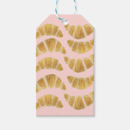 Croissant Rose Aquarell Geschenkanhänger