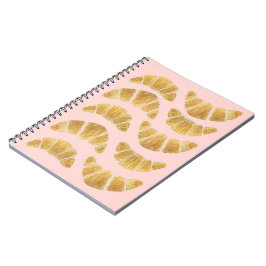 Croissant Rose Aquarell Notizblock