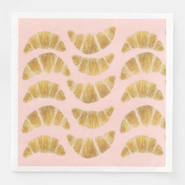 Croissant Rose Aquarell Serviette