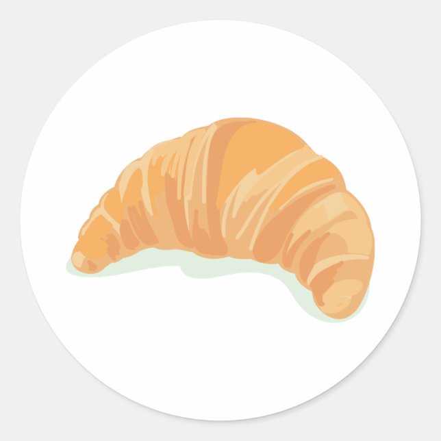 Croissant Runder Aufkleber (Vorderseite)
