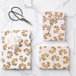 Croissant Wrapping Paper Geschenkpapier Set