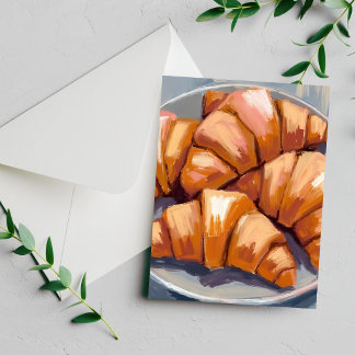 Croissants Frische Bäckerei Malerei Karte