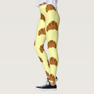 Croissants Liebhaber Hellgelb Frankreich Französis Leggings