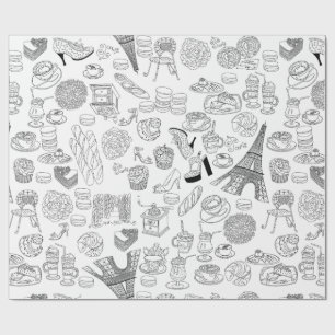Croissants Paris Frankreich französische Mode Dood Geschenkpapier