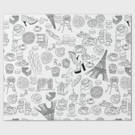 Croissants paris franz. Modedoodle Geschenkpapier