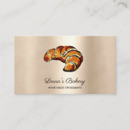 Croissants Zuhause Bäckerei Rustikal Vintag Visitenkarte