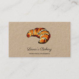 Croissants Zuhause Bäckerei Rustikal Vintag Visitenkarte