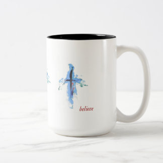 Croix abstraite sur mug de 15 oz