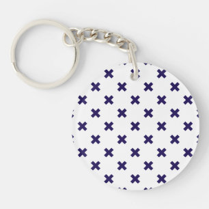Croix bleu marine sur blanc